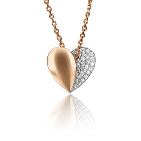 Подвеска «Сердце» из красного золота с фианитами 03-2334-00-401-1110-24