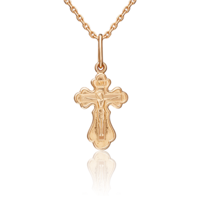 Православный крест из красного золота 03-1634-00-000-1110