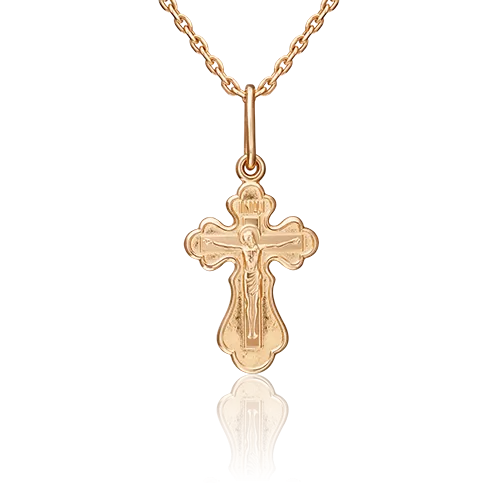 Православный крест из красного золота 03-1634-00-000-1110