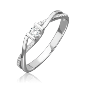 Кольцо из белого золота с бриллиантами 01-1569-00-101-1120-30