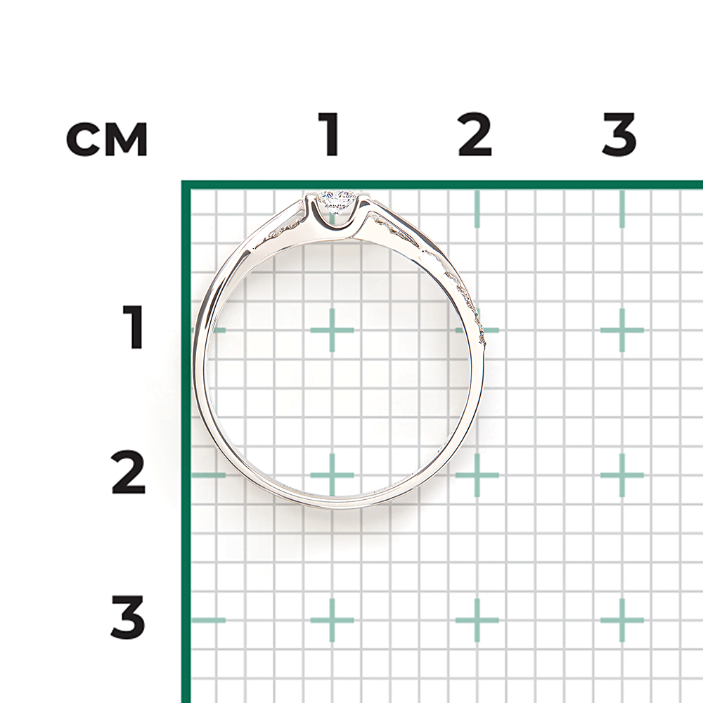 Кольцо из белого золота с бриллиантами 01-1569-00-101-1120-30