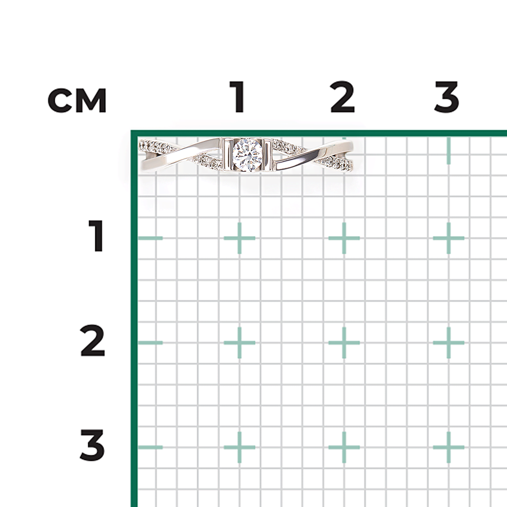 Кольцо из белого золота с бриллиантами 01-1569-00-101-1120-30