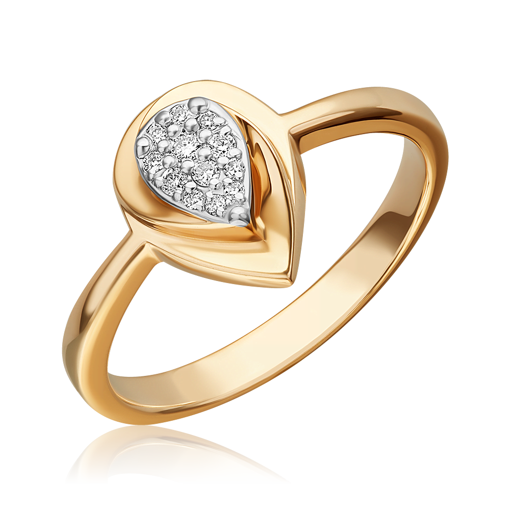 Кольцо из красного золота с бриллиантами 01-1570-00-101-1110-30