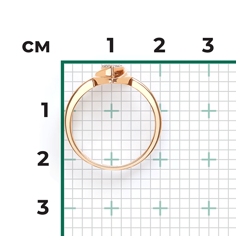 Кольцо из красного золота с бриллиантами 01-1570-00-101-1110-30