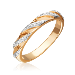 Кольцо из красного золота с бриллиантами 01-1571-00-101-1110-30