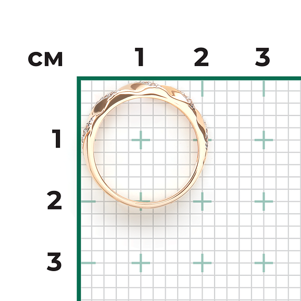 Кольцо из красного золота с бриллиантами 01-1571-00-101-1110-30