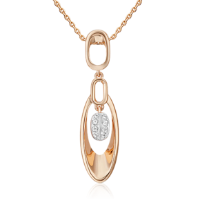 Подвеска из комбинированного золота с натуральными топазами white 03-3325-00-201-1111