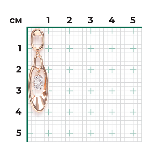 Подвеска из комбинированного золота с натуральными топазами white 03-3325-00-201-1111