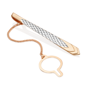 Зажим для галстука из красного золота с алмазной гранью 09-0003-01-000-1110-04