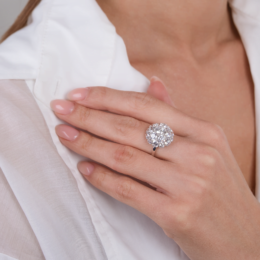 Кольцо из серебра с фианитами 01-4377-00-401-0200