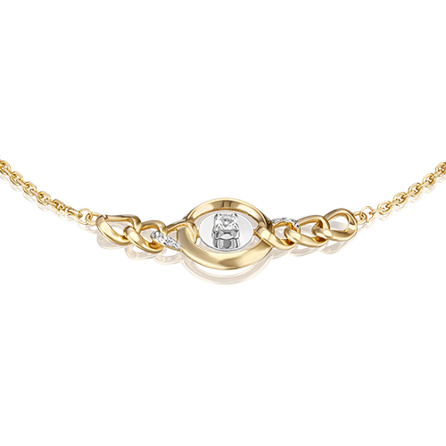 Браслет «Энергия» из комбинированного золота с натуральными топазами white 05-0701-00-201-1121