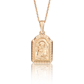 Иконка «Божия Матерь Владимирская» из красного золота 03-2412-00-000-1110-01