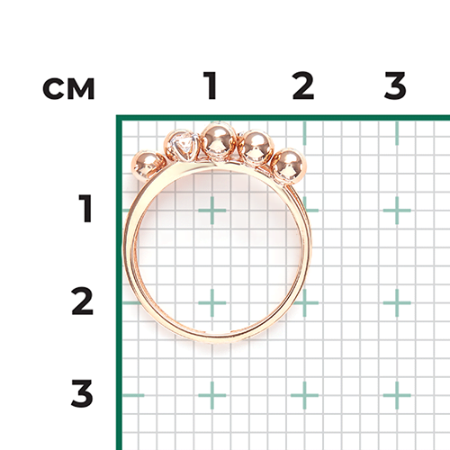 Кольцо «Дуэт форм» из красного золота с натуральными топазами white 01-5514-00-201-1110