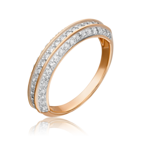 Кольцо из красного золота с бриллиантами 01-3933-00-101-1110-30