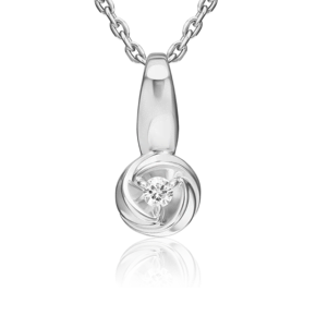 Подвеска из белого золота с бриллиантом 03-3593-00-101-1120