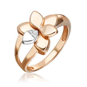 Кольцо из комбинированного золота с бриллиантами 01-5604-00-101-1111