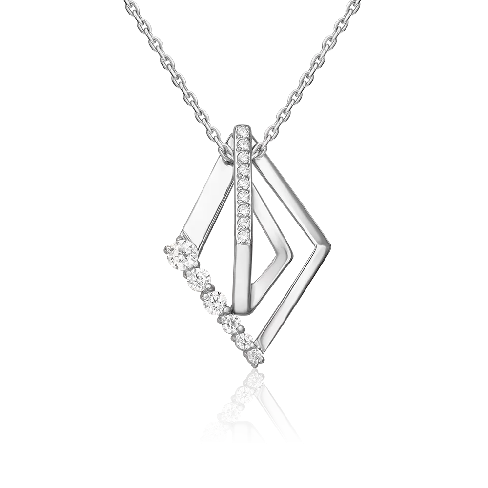 Подвеска из серебра с фианитами 03-3426-00-401-0200