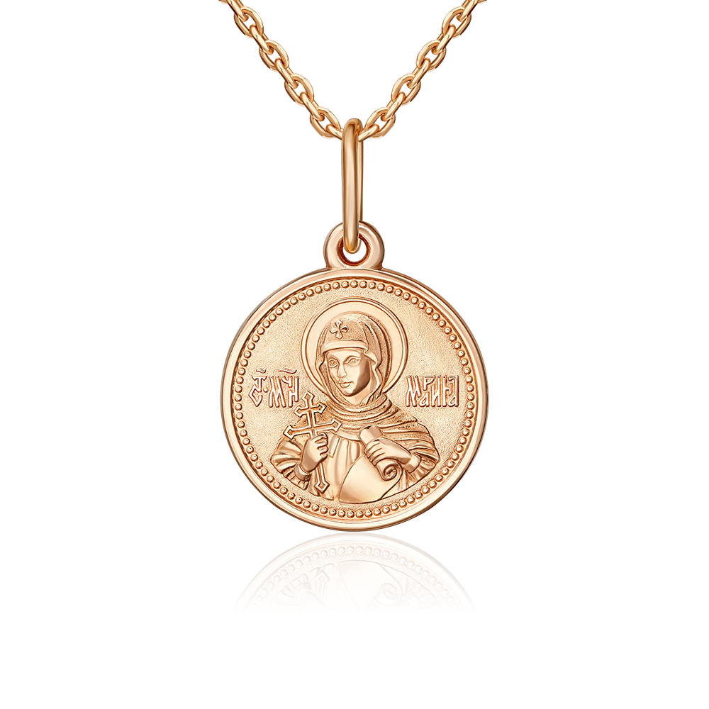 Иконка «Святая Марина» из красного золота 03-1799-01-000-1110