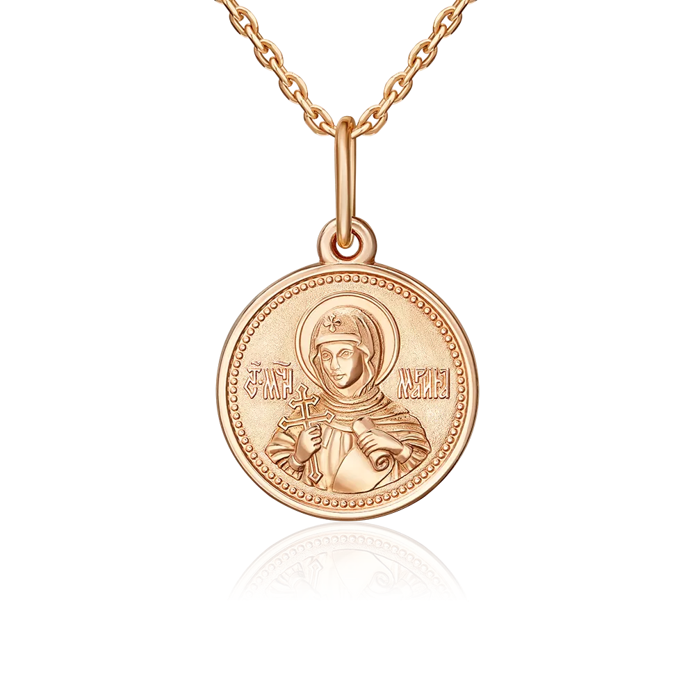 Иконка «Святая Марина» из красного золота 03-1799-01-000-1110