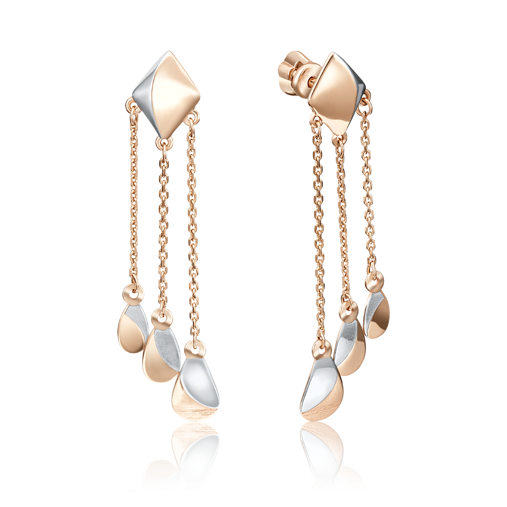 Серьги-пусеты из красного золота 02-4127-00-000-1110-48