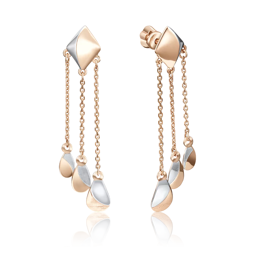 Серьги-пусеты из красного золота 02-4127-00-000-1110-48