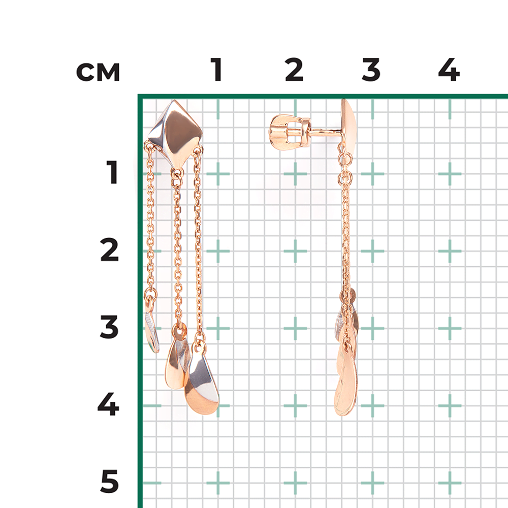 Серьги-пусеты из красного золота 02-4127-00-000-1110-48