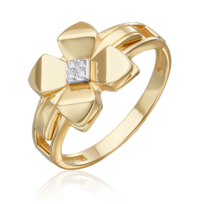 Кольцо из комбинированного золота с бриллиантами 01-5602-00-101-1121