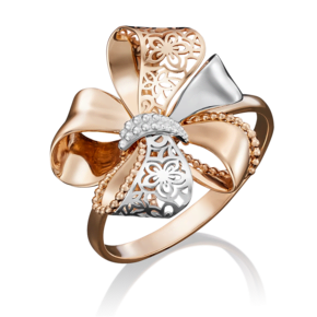 Кольцо «Бант» из красного золота 01-5040-00-000-1110-48