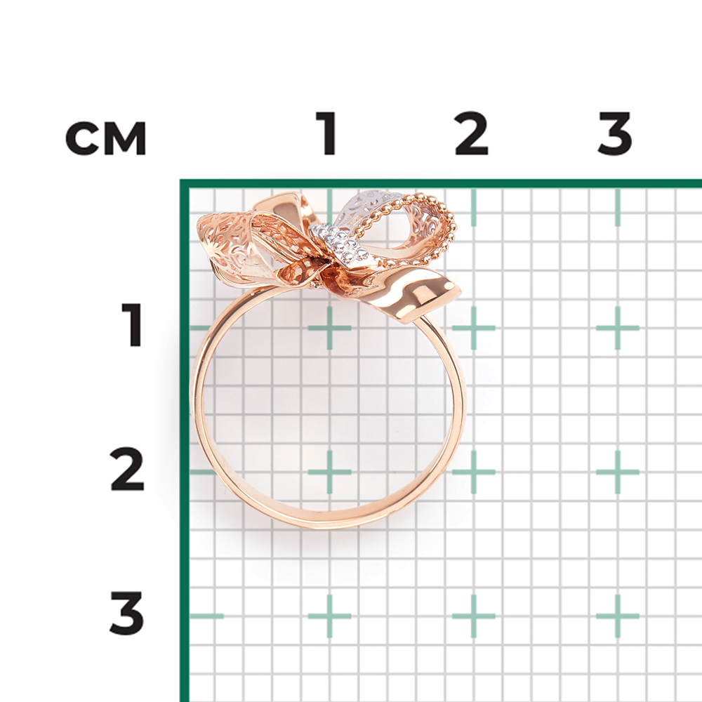 Кольцо «Бант» из красного золота 01-5040-00-000-1110-48