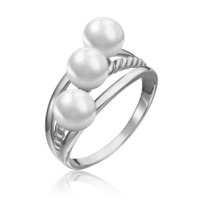 Кольцо из белого золота с жемчугом культивированным 01-5331-00-301-1120-31