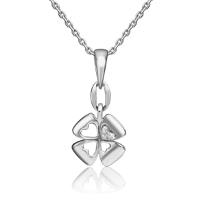 Подвеска «Клевер. Незабываемые моменты» из белого золота с бриллиантами 03-3284-00-101-1120