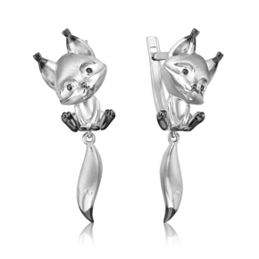 Серьги «Белки» с английским замком из серебра 02-4977-00-000-0200