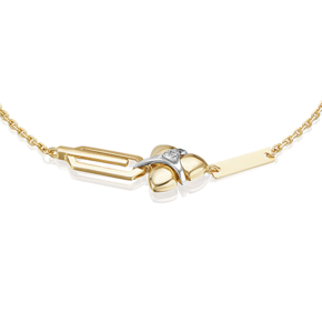 Браслет из комбинированного золота с бриллиантами 05-0730-00-101-1121