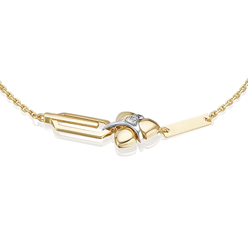 Браслет из комбинированного золота с бриллиантами 05-0730-00-101-1121