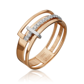 Кольцо из комбинированного золота с фианитами 01-5389-00-401-1111-23