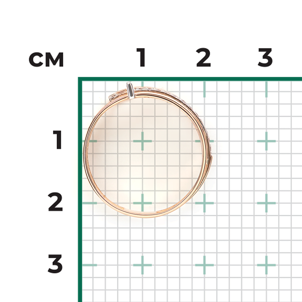 Кольцо из комбинированного золота с фианитами 01-5389-00-401-1111-23