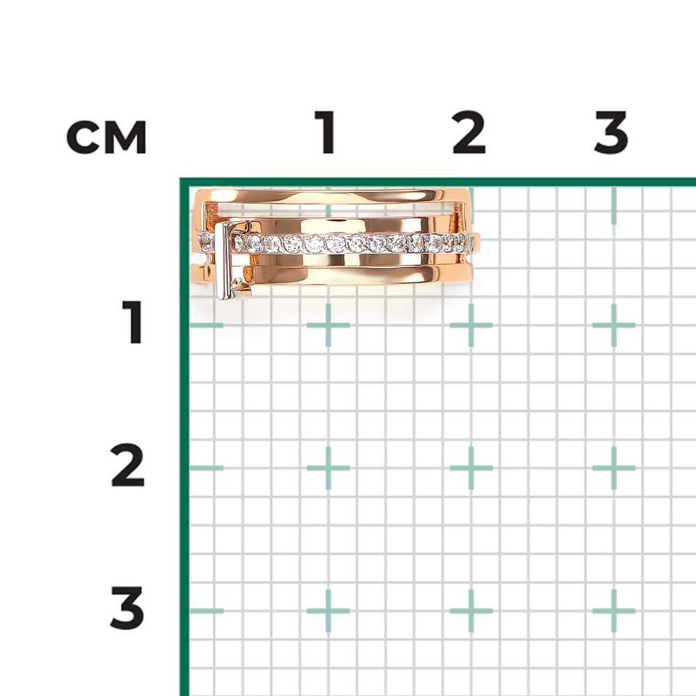 Кольцо из комбинированного золота с фианитами 01-5389-00-401-1111-23