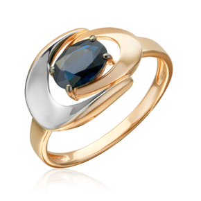 Кольцо из красного золота с сапфиром 01-5869-00-102-1110