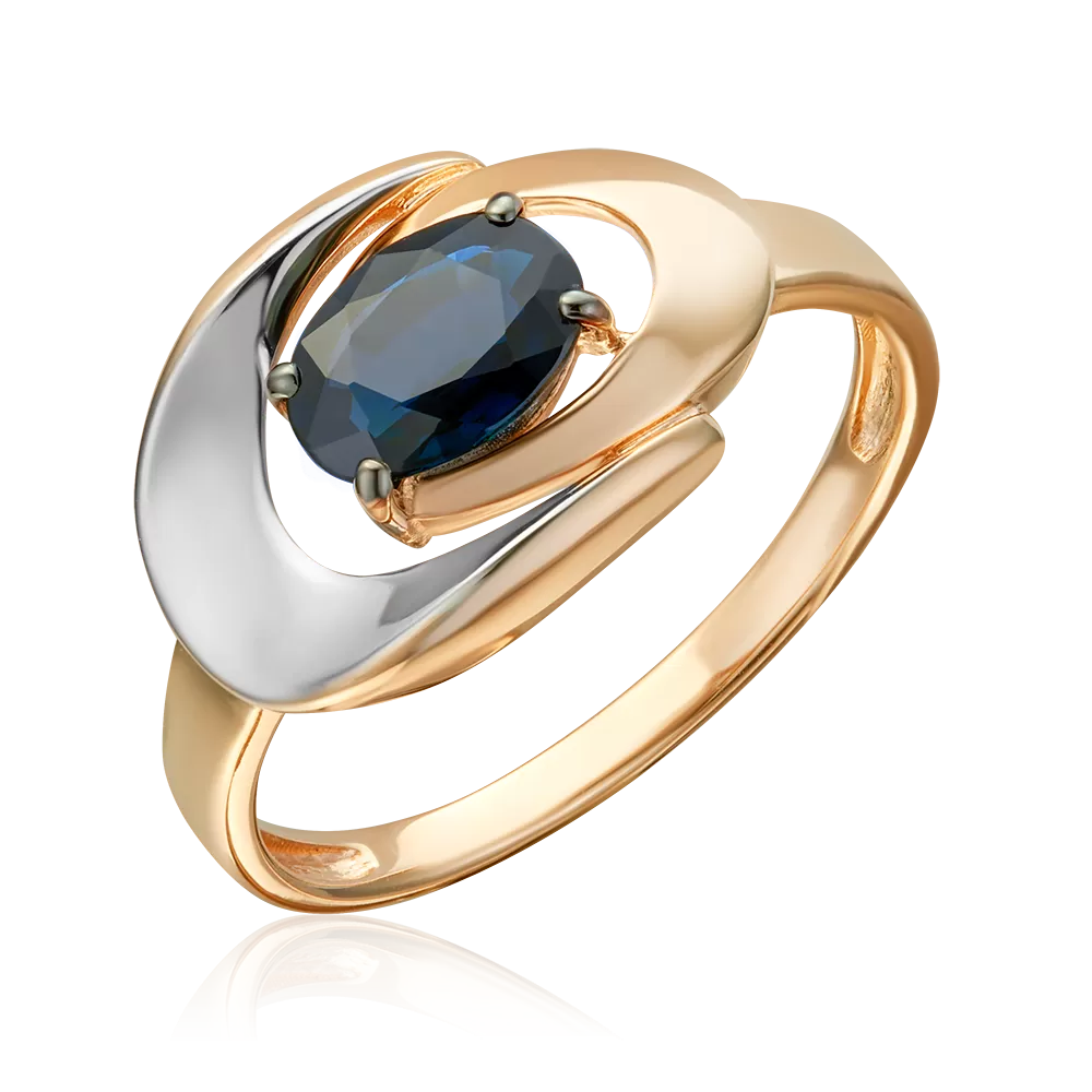 Кольцо из красного золота с сапфиром 01-5869-00-102-1110