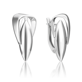 Серьги «Грация» с английским замком из серебра 02-4941-00-000-0200