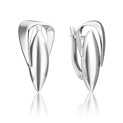 Серьги «Грация» с английским замком из серебра 02-4941-00-000-0200