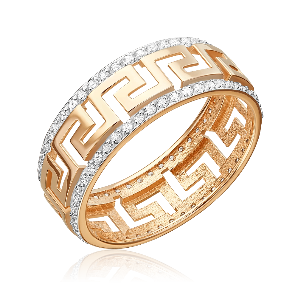 Кольцо из красного золота с фианитами 01-5930-00-401-1110