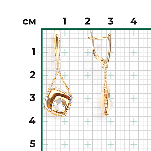 Серьги с английским замком из комбинированного золота 02-4285-00-000-1121-66