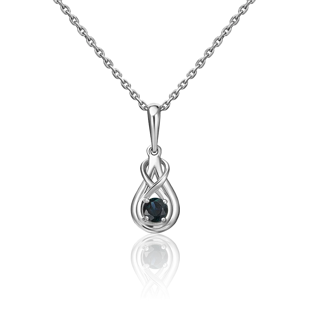 Подвеска из платины с сапфиром 03-3037-00-102-2100-30