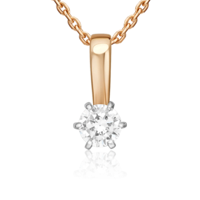 Подвеска из комбинированного золота с бриллиантом 03-3597-00-101-1111