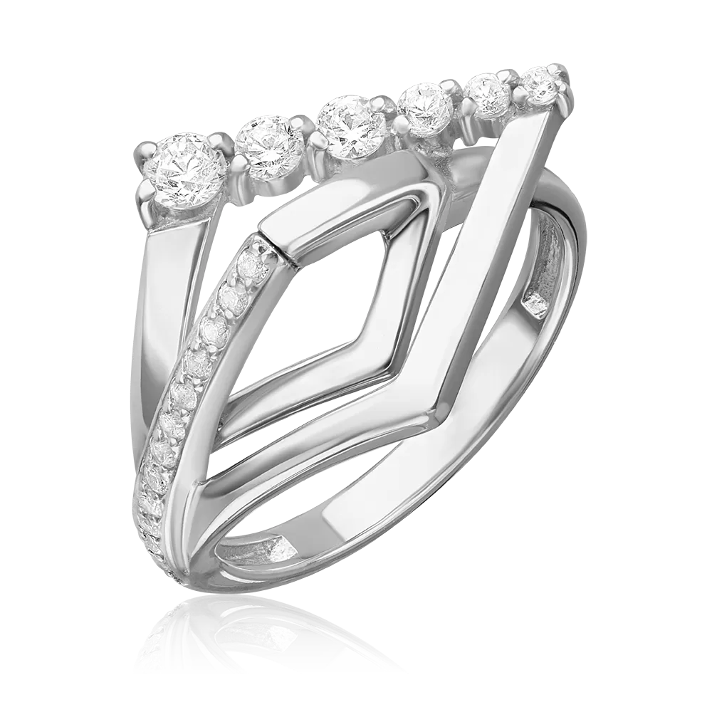 Кольцо из серебра с фианитами 01-5696-00-401-0200