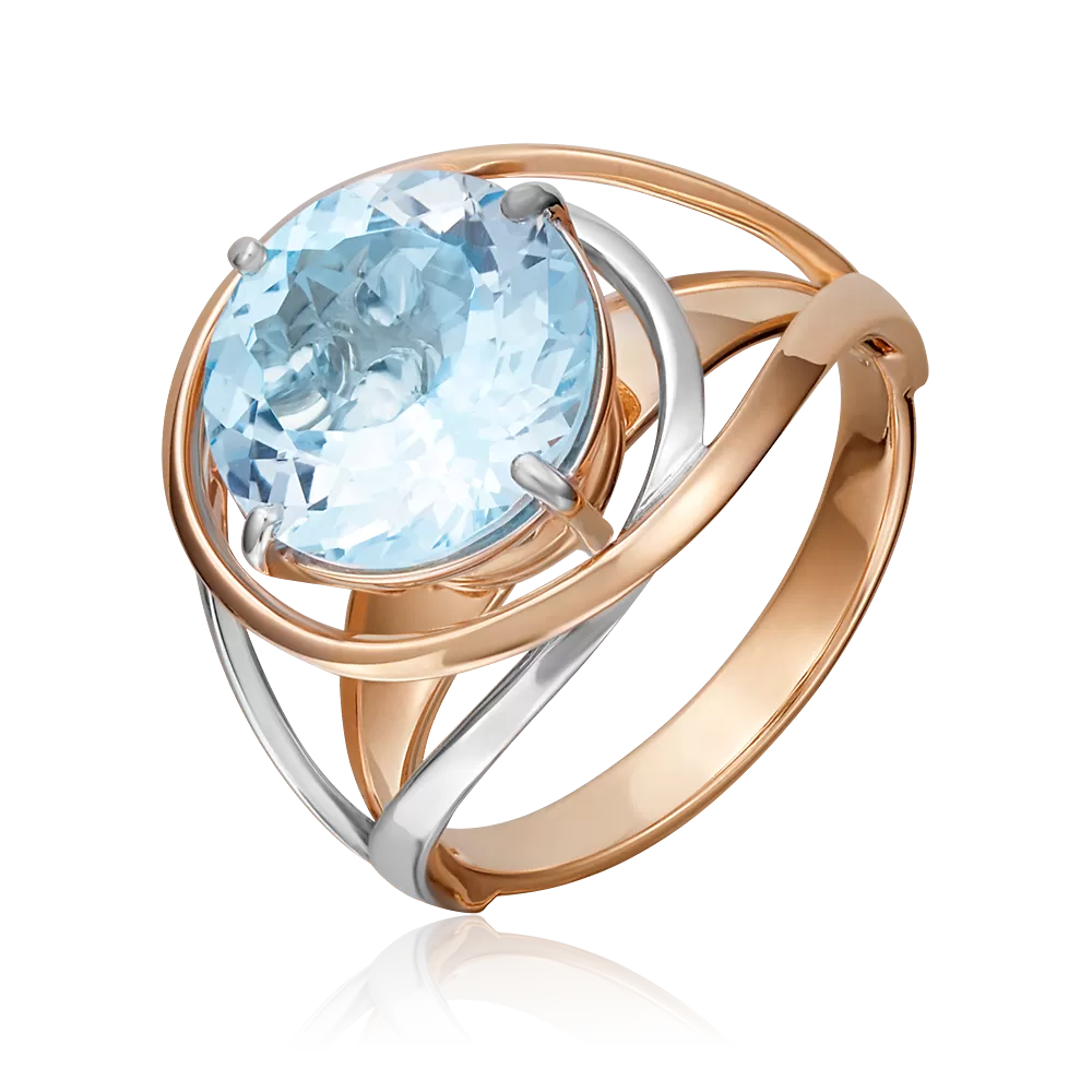 Кольцо из красного золота с топазом 01-5203-00-201-1110-46