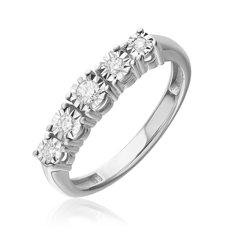 Кольцо из белого золота с бриллиантами 01-5760-00-101-1120