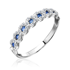 Кольцо из серебра с фианитами 01-1534-00-404-0200