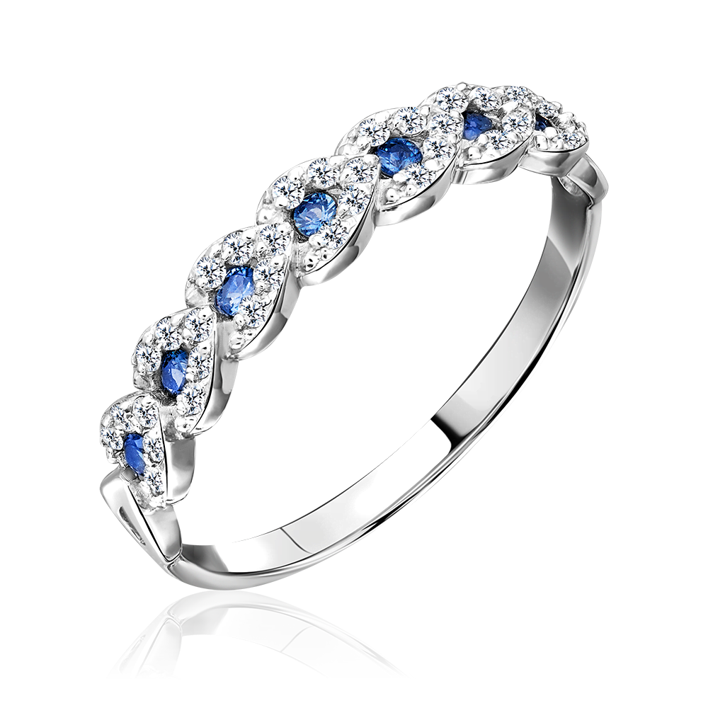 Кольцо из серебра с фианитами 01-1534-00-404-0200